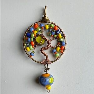 Handcrafted Multicolor Tree of Life Pendant - Women Jewelry